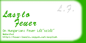 laszlo feuer business card